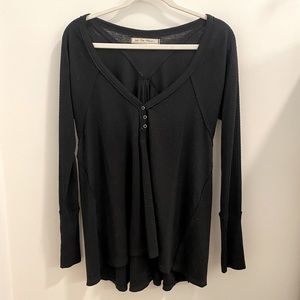 FREE PEOPLE Oversized Long Sleeve Henley